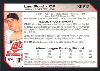 2004 Bowman Draft Picks & Prospects #BDP12 Lew Ford Back