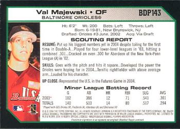 2004 Bowman Draft Picks & Prospects #BDP143 Val Majewski Back