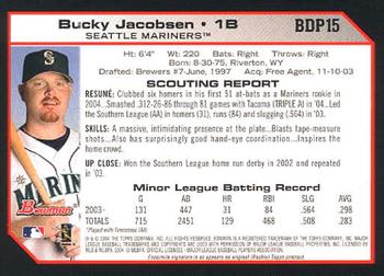 2004 Bowman Draft Picks & Prospects #BDP15 Bucky Jacobsen Back