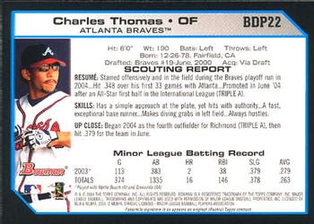 2004 Bowman Draft Picks & Prospects #BDP22 Charles Thomas Back
