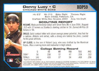 2004 Bowman Draft Picks & Prospects #BDP59 Donny Lucy Back