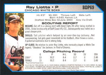 2004 Bowman Draft Picks & Prospects #BDP69 Ray Liotta Back