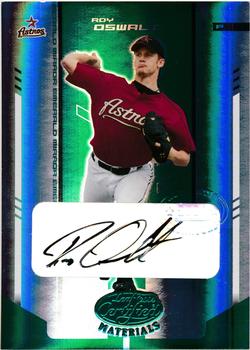 2004 Leaf Certified Materials - Mirror Autograph Emerald #166 Roy Oswalt Front