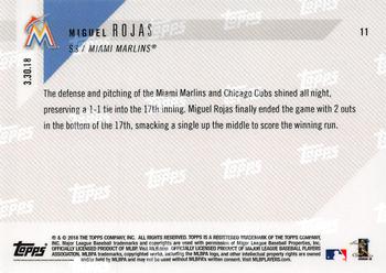 2018 Topps Now #11 Miguel Rojas Back