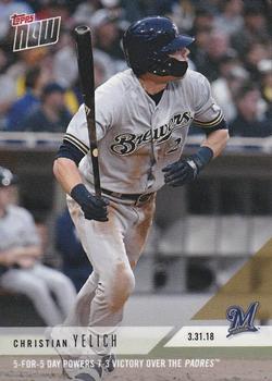 2018 Topps Now #18 Christian Yelich Front