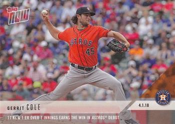2018 Topps Now #22 Gerrit Cole Front