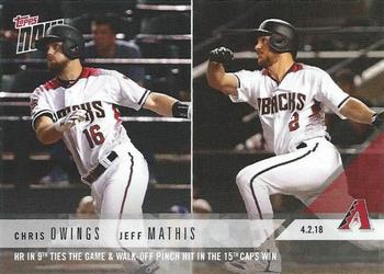 2018 Topps Now #27 Chris Owings / Jeff Mathis Front