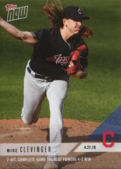 2018 Topps Now #110 Mike Clevinger Front