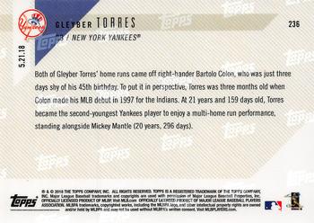 2018 Topps Now #236 Gleyber Torres Back