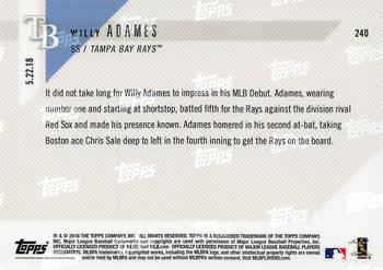 2018 Topps Now #240 Willy Adames Back
