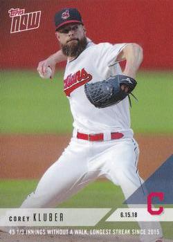 2018 Topps Now #329 Corey Kluber Front