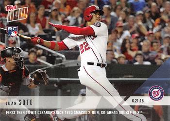 2018 Topps Now #351 Juan Soto Front