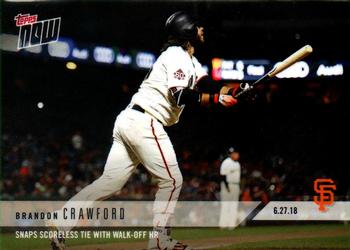 2018 Topps Now #377 Brandon Crawford Front