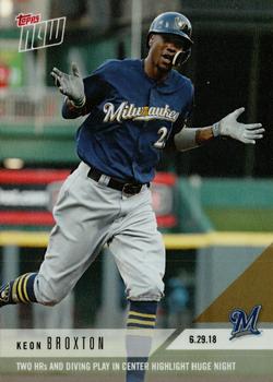 2018 Topps Now #385 Keon Broxton Front