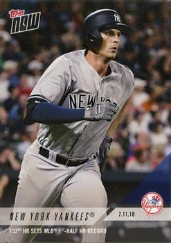 2018 Topps Now #444 New York Yankees Front