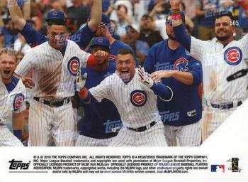 2018 Topps Now #505 David Bote / Anthony Rizzo Back