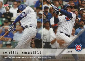 2018 Topps Now #505 David Bote / Anthony Rizzo Front
