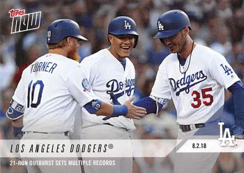 2018 Topps Now #551 Los Angeles Dodgers Front