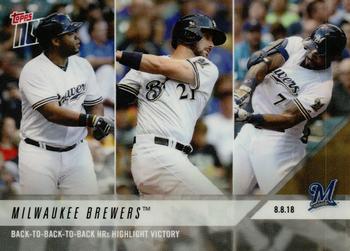 2018 Topps Now #574 Milwaukee Brewers Front