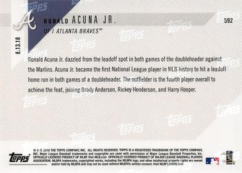 2018 Topps Now #592 Ronald Acuna Jr. Back