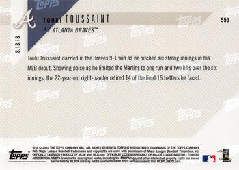 2018 Topps Now #593 Touki Toussaint Back