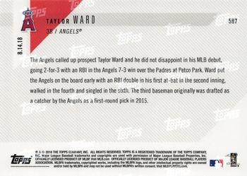 2018 Topps Now #597 Taylor Ward Back