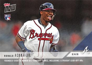 2018 Topps Now #598 Ronald Acuna Jr. Front
