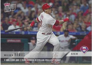 2018 Topps Now #601 Wilson Ramos Front