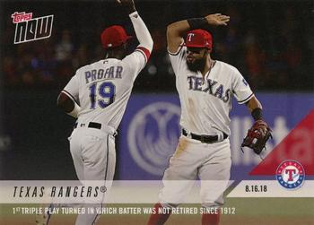 2018 Topps Now #603 Texas Rangers Front