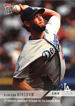 2018 Topps Now #617 Clayton Kershaw Front