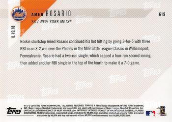 2018 Topps Now #619 Amed Rosario Back