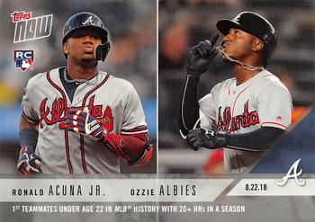 2018 Topps Now #627 Ronald Acuna Jr. / Ozzie Albies Front