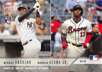 2018 Topps Now #687 Miguel Andujar / Ronald Acuna Jr. Front