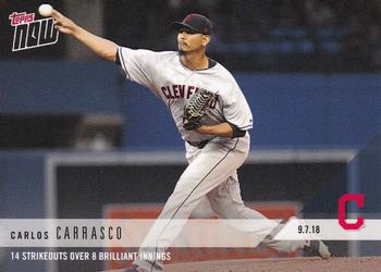 2018 Topps Now #701 Carlos Carrasco Front
