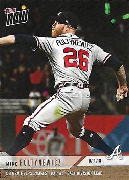2018 Topps Now #718 Mike Foltynewicz Front