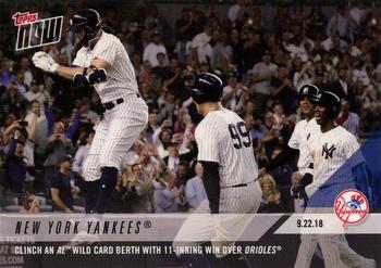 2018 Topps Now #767 New York Yankees Front