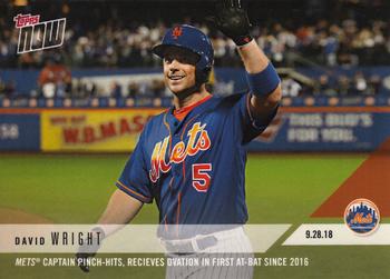 2018 Topps Now #800 David Wright Front
