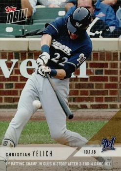 2018 Topps Now #825 Christian Yelich Front