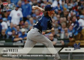 2018 Topps Now #826 Josh Hader Front