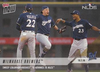 2018 Topps Now #855 Milwaukee Brewers Front