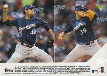 2018 Topps Now #857 Milwaukee Brewers Back