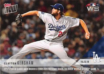2018 Topps Now #927 Clayton Kershaw Front