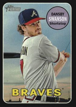 2018 Topps Heritage - Black Border #53 Dansby Swanson Front