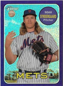 2018 Topps Heritage - Chrome Purple Refractor #THC-90 Noah Syndergaard Front