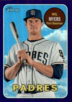2018 Topps Heritage - Chrome Purple Refractor #THC-387 Wil Myers Front
