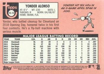 2018 Topps Heritage - Chrome Purple Refractor #THC-704 Yonder Alonso Back
