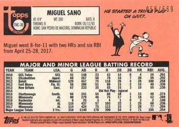 2018 Topps Heritage - Chrome Refractor #THC-30 Miguel Sano Back