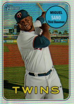 2018 Topps Heritage - Chrome Refractor #THC-30 Miguel Sano Front