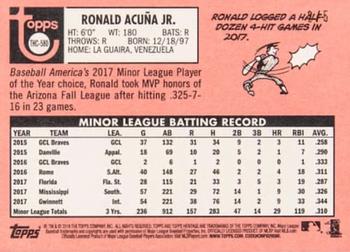2018 Topps Heritage - Chrome Gold Refractor #THC-580 Ronald Acuña Jr. Back