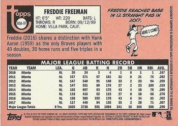 2018 Topps Heritage - Real One Autographs #ROA-FF Freddie Freeman Back